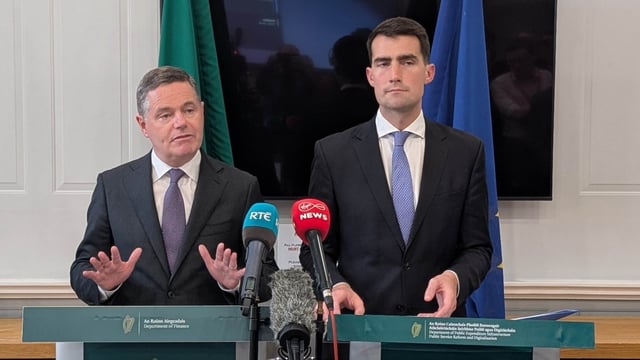 Paschal Donohoe and Jack Chambers, right, are putting the final touches on the budget