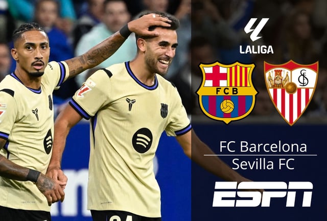 ESPN Select y ESPN Deportes transmite el aprtido FC Barcelona vs. Sevilla, este domingo 5 de octubre, a partir de las 10:15 a.m. ET en el estadio Ramón Sánchez-Pizjuán. (Foto: Composición Mag)