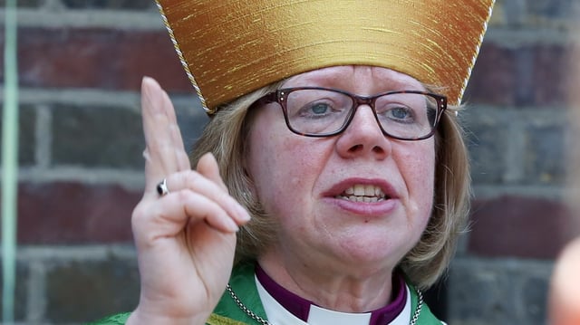 Dame Sarah Mullally, the new Archbishop of Canterbury, said it is “wrong” when any Christian symbols are “used in an oppressive way”