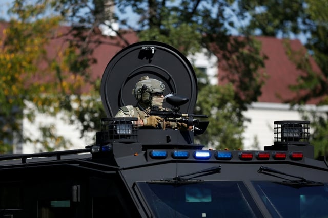 Un membre des forces de l'ordre à Chicago, le 4 octobre 2025
