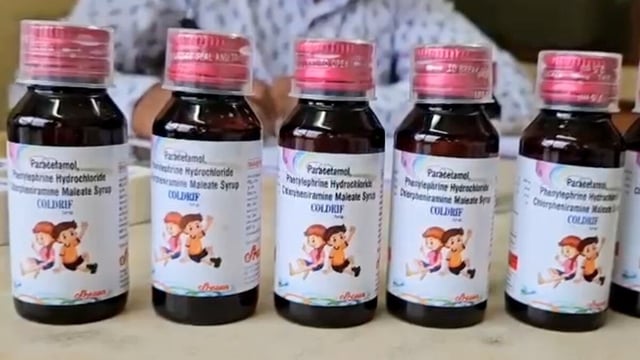 ⁠Coldrif cough syrup is manufatured by Tamil Nadu's Sresan Pharmaceuticals. Photo:ITG)