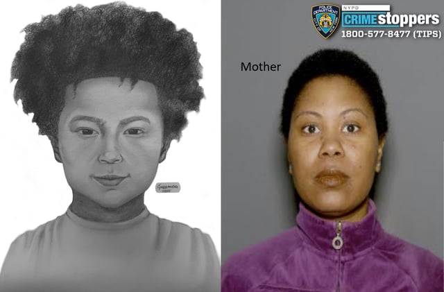 Police on Saturday released a sketch of Jacob Pritchett, 11, who is reported to have been missing for one to two months. According to police, the autistic boy, who is nonverbal, was last seen with his mother (right) in their Brownsville, Brooklyn, home — though she has denied to police that she has a son. (NYPD)
