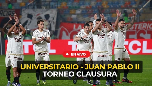 Universitario de Deportes recibe a Juan Pablo II College por la fecha 13 del Torneo Clausura 2025 | Foto: Composición El Comercio