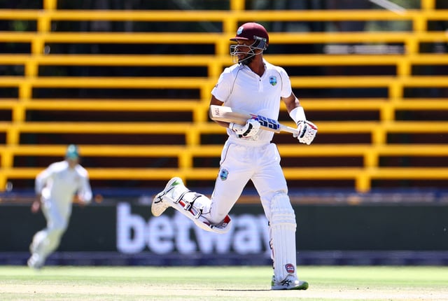 Cricket - Second Test - South Africa v West Indies - Wanderers Stadium, Johannesburg, South Africa - March 9, 2023 West Indies' Roston Chase in action REUTERS/Siphiwe Sibeko