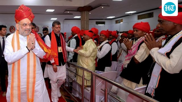 Maharashtra chief minister Devendra Fadnavis and other state ministers welcomed Shah when he arrived in Shirdi on Saturday evening. (@AmitShah)