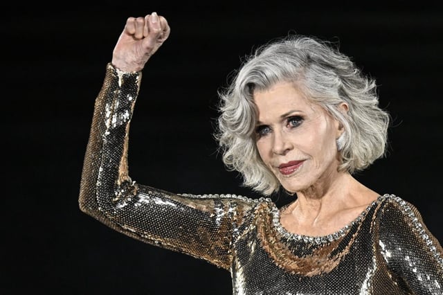 Jane Fonda and hundreds of Hollywood celebrities have relaunched a Cold War-era free speech protest movement (Photo: Julien de Rosa/AFP)