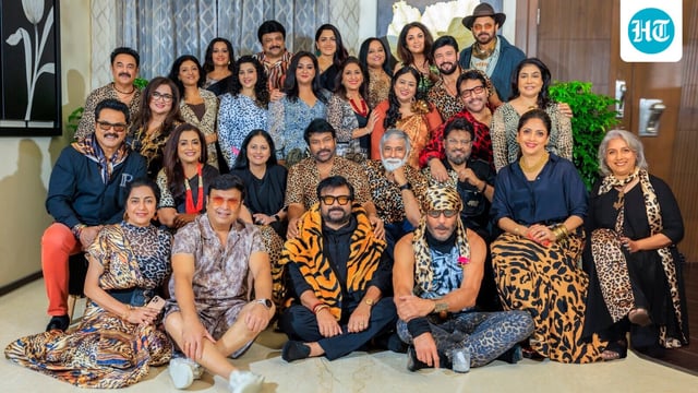 Chiranjeevi shares pictures from his reunion with 80s stars.