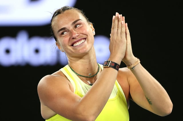 Aryna Sabalenka at the Australian Open earlier this year