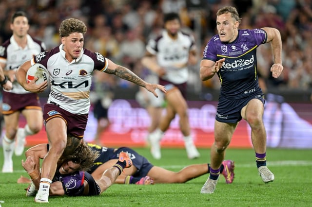 The Brisbane Broncos, led by star player Reece Walsh, defeated the Melbourne Storm 26-22 to win their first National Rugby League title in 19 years in Sydney