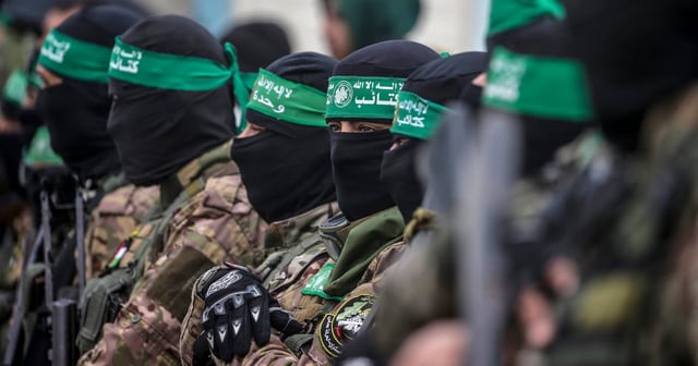 Armed fighters from Hamas in Gaza, where Israel's war has raged for two years. EPA