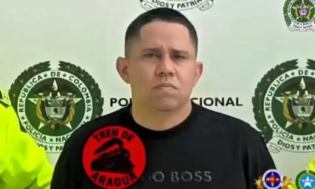 José Antonio "Caracas" Márquez, expolicía venezolano supuesto cabecilla del Tren de Aragua, fue detenido en Colombia. (Policía de Colombia).