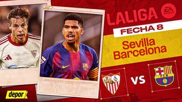 Barcelona vs. Sevilla por LaLiga. (Diseño: Christian Marlow)
