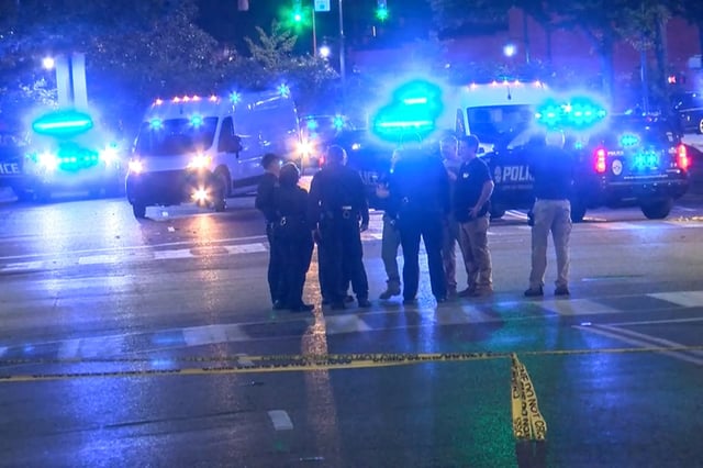 A mass shooting in downtown Montgomery, Ala., left two people dead and a dozen others injured, on Oct. 4, 2025.