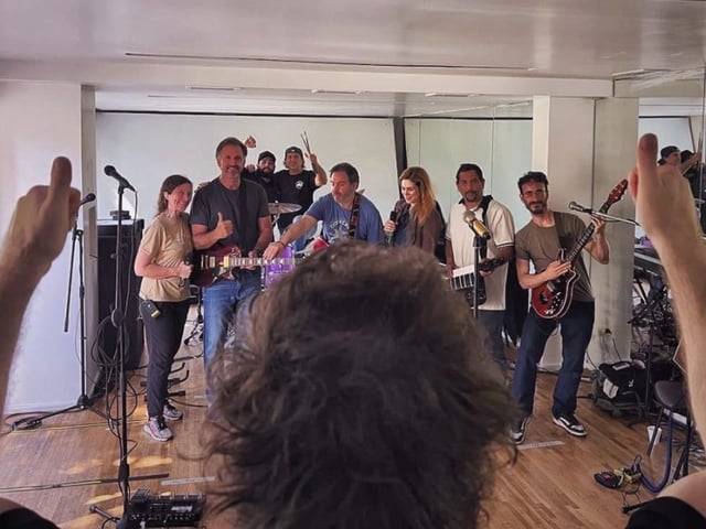 El ensayo de Javier Milei para su show en vivo en el Movistar Arena.