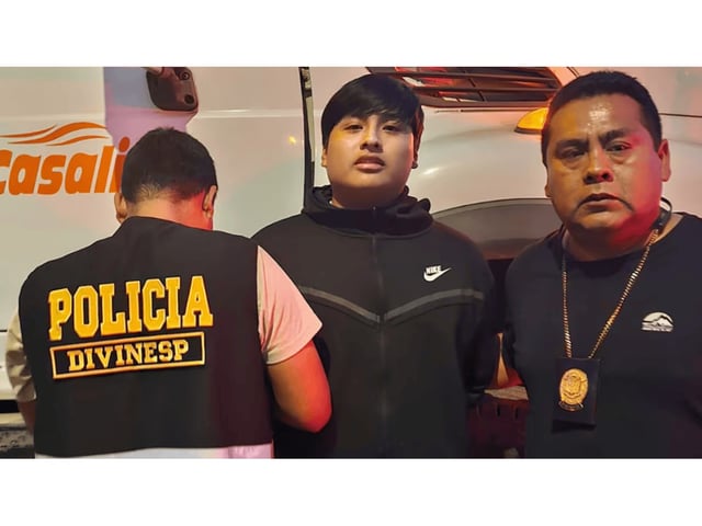 "Pequeño J" está detenido en Perú, donde lo atraparon.