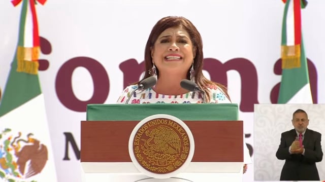 Afirmó que a la presidenta Sheinbaum no la detiene nadie  y que no darán ni un paso atrás. “Seguiremos cumpliendo con el mandato del pueblo”.