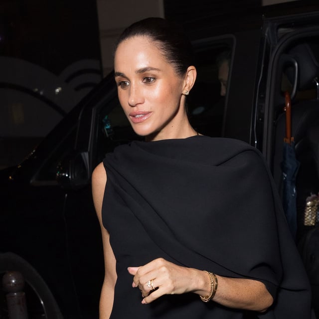 Meghan Markle wearing custom Balenciaga in Paris