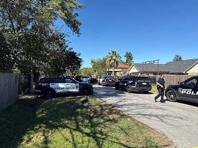 Houston police officers shot and killed a man they said was firing off his gun in a neighborhood in Northeast Houston.
