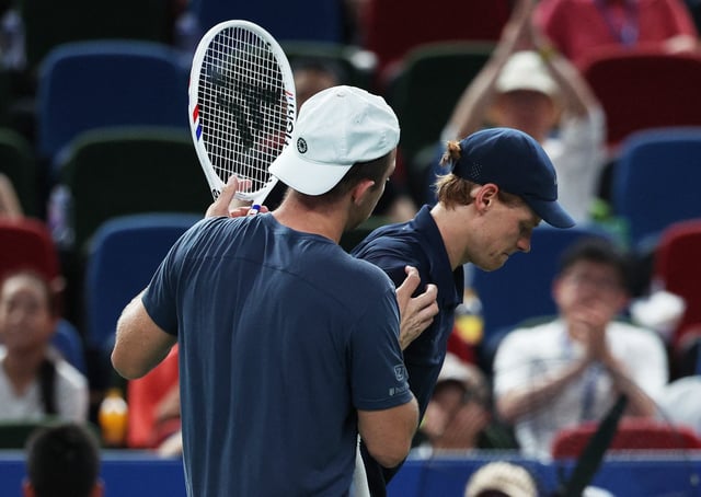 Tennis - ATP Masters 1000 - Shanghai Masters - Qizhong Forest Sports City Arena, Shanghai, China - October 5, 2025 Italy's Jannik Sinner leaves the court after retiring due to an injury in his round of 32 match against Netherlands' Tallon Griekspoor REUTERS/Go Nakamura
