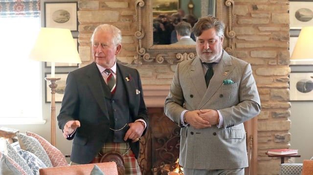 Michael Fawcett, right, rose from a Buckingham Palace footman to become the King’s most trusted aide over four decades