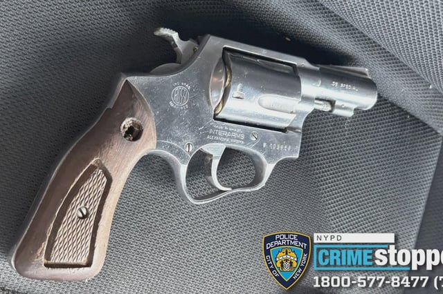 Police say they recovered this loaded revolver at the scene of Sunday’s fatal police shooting in East Flatbush.