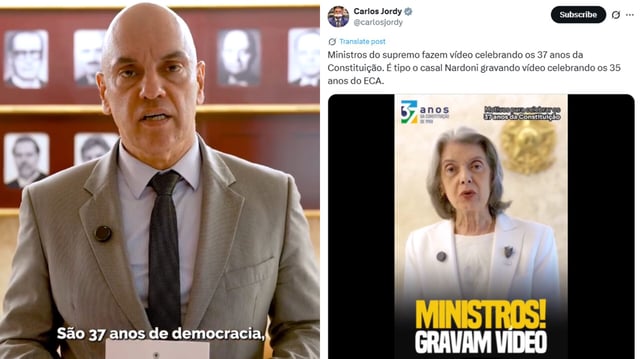 Segundo Alexandre de Moraes: “São 37 anos de respeito aos direitos fundamentais e ao Estado de Direito”.