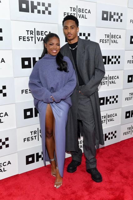Ryan Destiny and Keith Powers attend "The Perfect Find" World Premiere at Tribeca Film Festival in New York City in June 2023.