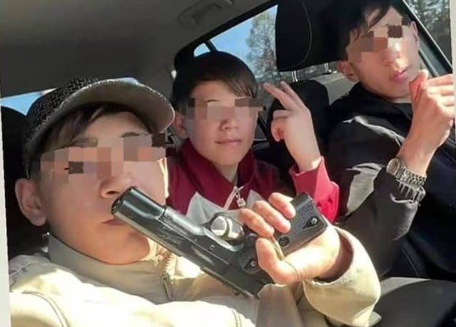 Tres de los menores que formarían parte de la banda