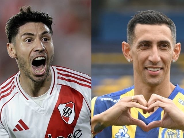 Montiel y Di María, dos campeones del mundo que se enfrentan.
