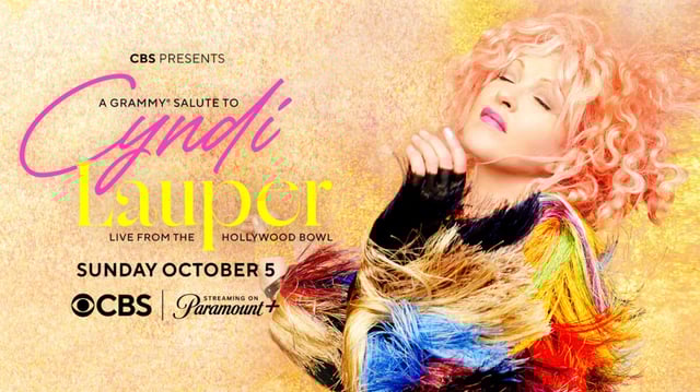 "A GRAMMY Salute to Cyndi Lauper: Live from the Hollywood Bowl" premieres on Sunday, October 5 on CBS (photo courtesy of Paramount Press Express).