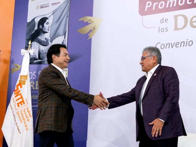 El secretario de Educación Pública, Mario Delgado Carrillo, reconoció el trabajo de los Maestros de México, y confirmó una encuesta para seleccionar la herramienta que substituirá a la USICAMM.