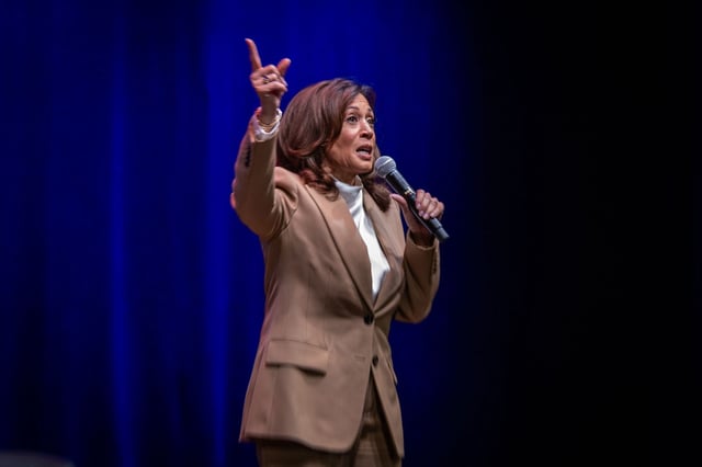 Former Vice President Kamala Harris spoke to local supporters at San Francisco's Masonic while promoting her new memoir, "107 Days."