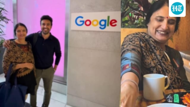 An Indian man touched hearts as he took his mother to Google’s San Francisco office.