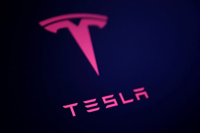 Tesla logo is seen in this illustration taken July 23, 2025. REUTERS/Dado Ruvic/Illustration/File Photo