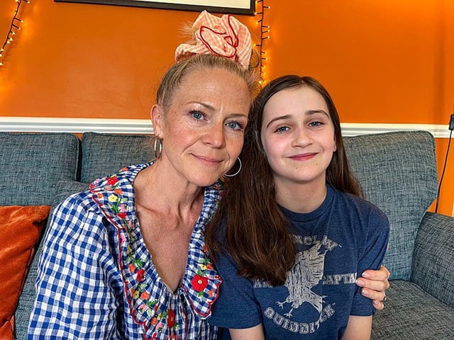 Kellie Bright with Charis, 12, whose parents spent years fighting to get her the additional education support she needs (Photo: BBC/Panorama)