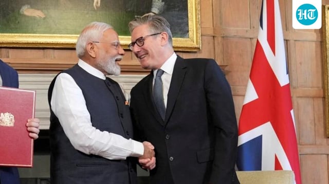 Britain's Prime Minister Keir Starmer and Prime Minister Narendra Modi.