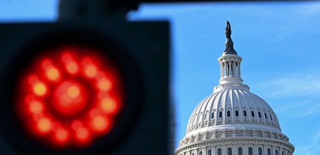 Le dôme du Capitole de Washington, siège du Congrès américain, le 3 cotobre 2025