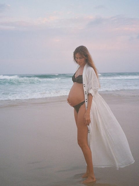 IFormer Home and Away star Isabel Lucas has announced her first pregnancy at the age of 40.