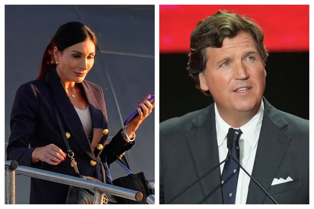 Laura Loomer (left) has attacked Tucker Carlson (right) on social media.