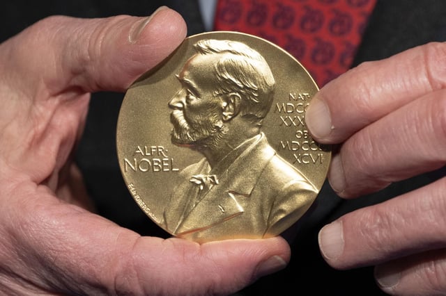 Imagen de una de las medallas entregadas durante los Premios Nobel.