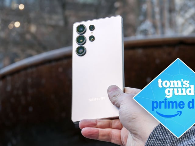 Samsung Galaxy S25 Ultra with TG Prime Day deal badge