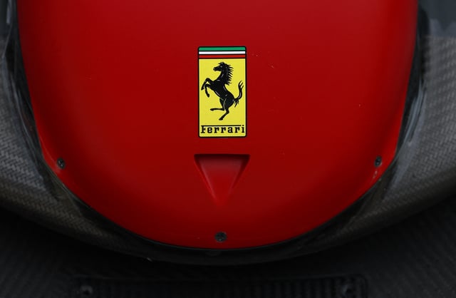 Formula One F1 - British Grand Prix - Silverstone Circuit, Silverstone, Britain - July 3, 2025 General view of the Ferrari logo on the car ahead of the British Grand Prix REUTERS/Andrew Boyers