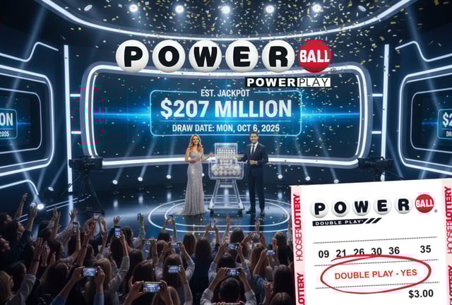 ¡La espera terminó! Consulta si alguien se llevó el gran premio del Powerball hoy, 6 de octubre. Mira los números ganadores y todos los resultados del sorteo en EEUU. | Crédito: Imagen referencial generada con Gemini AI / Composición Mag