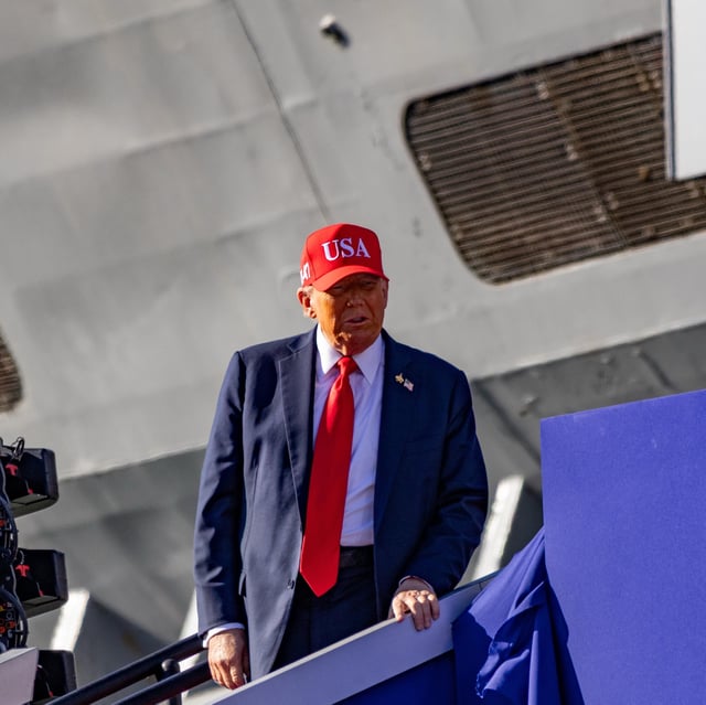 Trump bei seiner Ankunft in Virginia