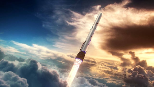New-Glenn-Rakete von Blue Origin – bald mit wiederverwendbarer Oberstufe? (Bild: Blue Origin)