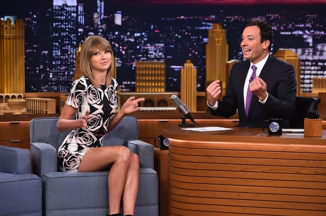 Taylor Swift visits "The Tonight Show Starring Jimmy Fallon" at Rockefeller Center on Aug. 13, 2014, in New York City.