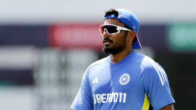 Sanju Samson during practice with Team India | Image: ANI