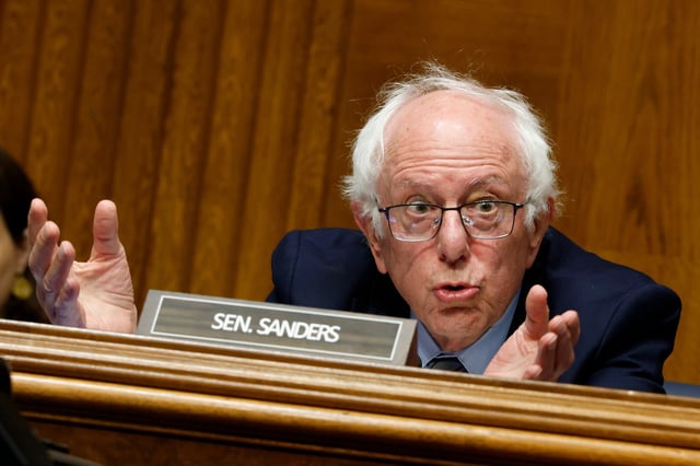 WASHINGTON, DC - SEPTEMBER 17: Ranking member Sen. Bernie Sanders (I-VT) speaks during a hearing with the Senate Committee on Health, Education, Labor, and Pensions in the Dirksen Senate Office Building on September 17, 2025 in Washington, DC. The committee is hearing testimony from fired CDC employees and the implications on children’s health. (Photo by Kevin Dietsch/Getty Images)