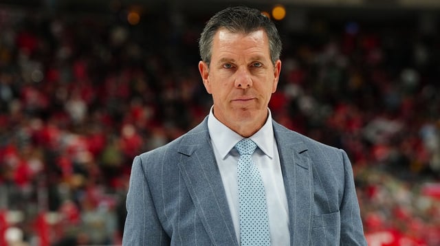 Nov 7, 2024; Raleigh, North Carolina, USA; Pittsburgh Penguins head coach Mike Sullivan comes off the ice after a loss to the Carolina Hurricanes at Lenovo Center. Mandatory Credit: James Guillory-Imagn Images