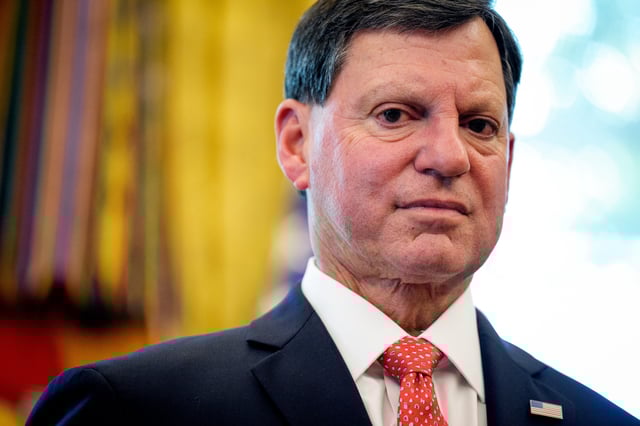 WASHINGTON, DC - AUGUST 14: Frank Bisignano (L), Administrator of the Social Security Administration, stands next to U.S. President Donald Trump in the Oval Office of the White House on August 14, 2025 in Washington, DC. Trump signed a proclamation on the 90th anniversary of Social Security to highlight his administration's efforts on the program.